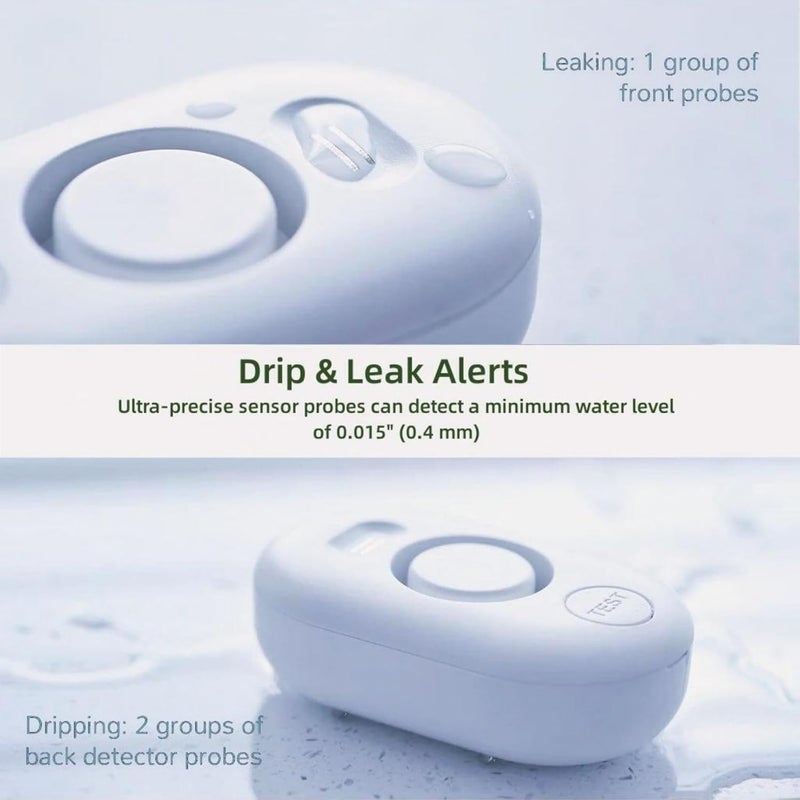 METAK Water Leak Detector Sensor Alarm: Water Flooding Monitor for Home Adjustable Wet Moisture Alert Smart Sink Overflow Monitoring Pipe Leakage Drip Detection Warning for Basement Floor (5*Sensor) - Image 2